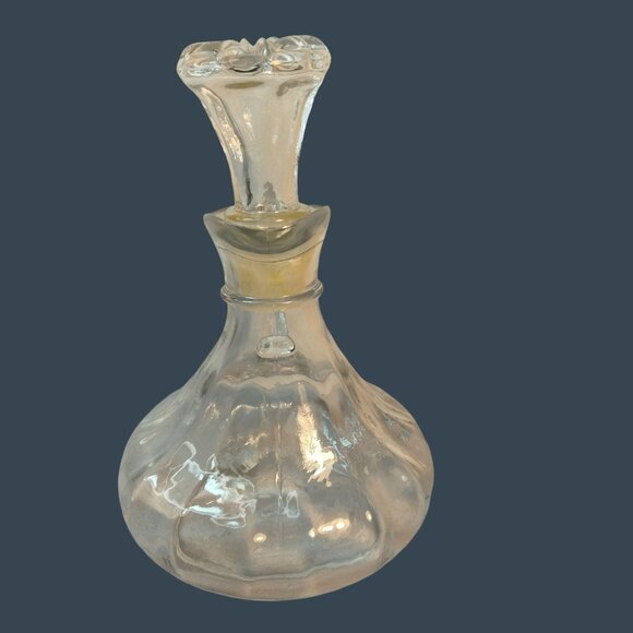 Anchor Hocking Glass Oil Vinegar Cruet Set Cut Glass Stoppers Clear - Picture 14 of 16